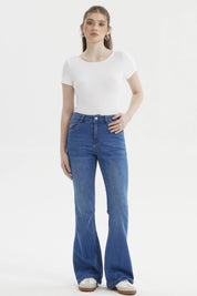 Jeans Mujer Flare Vale Azul