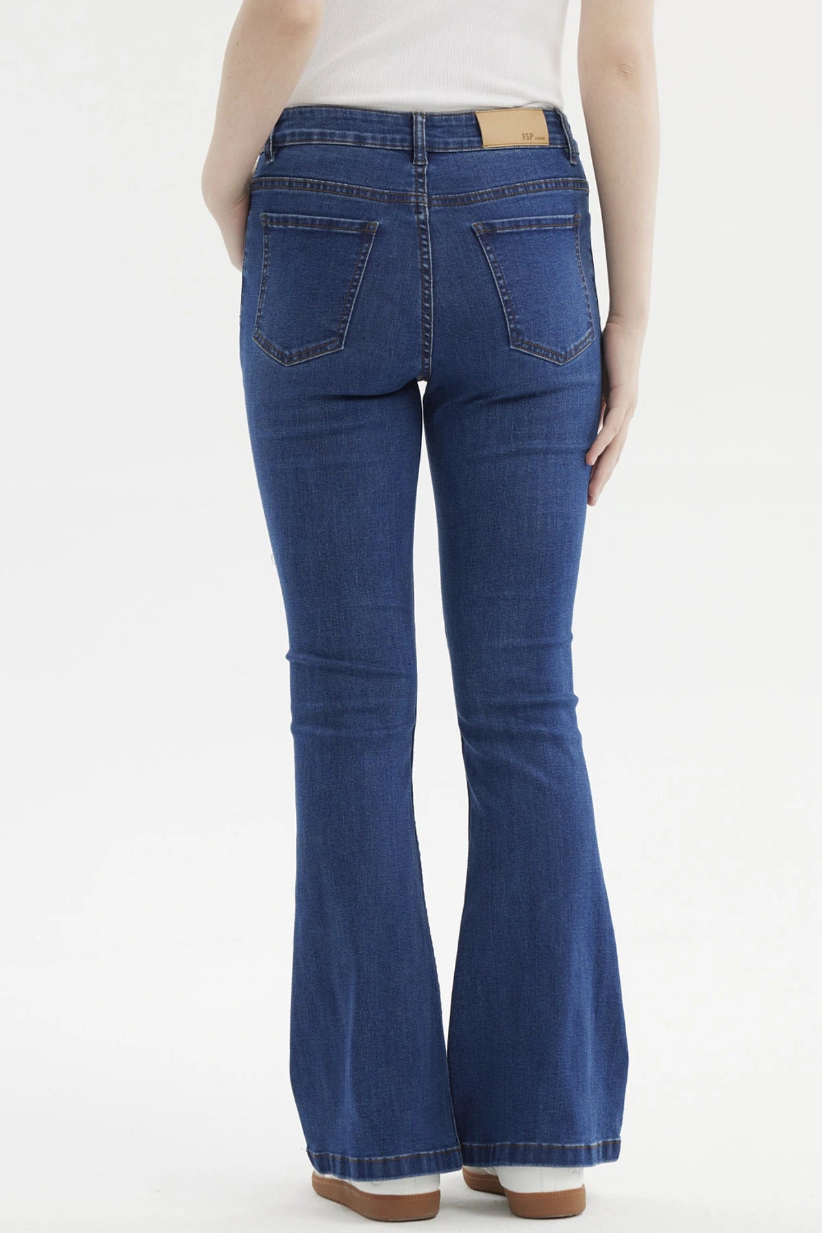 Jeans Mujer Flare Vale Azul Oscuro