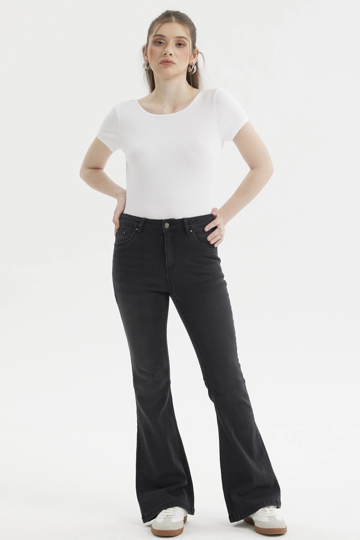 Jeans Mujer Flare Vale Negro