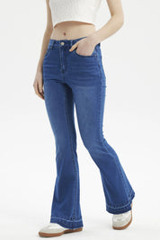 Jeans Mujer Flare Basta Azul
