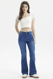Jeans Mujer Flare Basta Azul