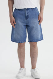 Bermuda Hombre Calce Recto Azul Claro