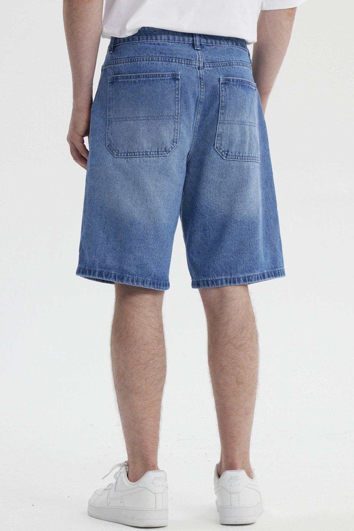 Bermuda Hombre Calce Recto Azul Claro