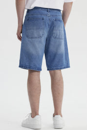 Bermuda Hombre Calce Recto Azul Claro