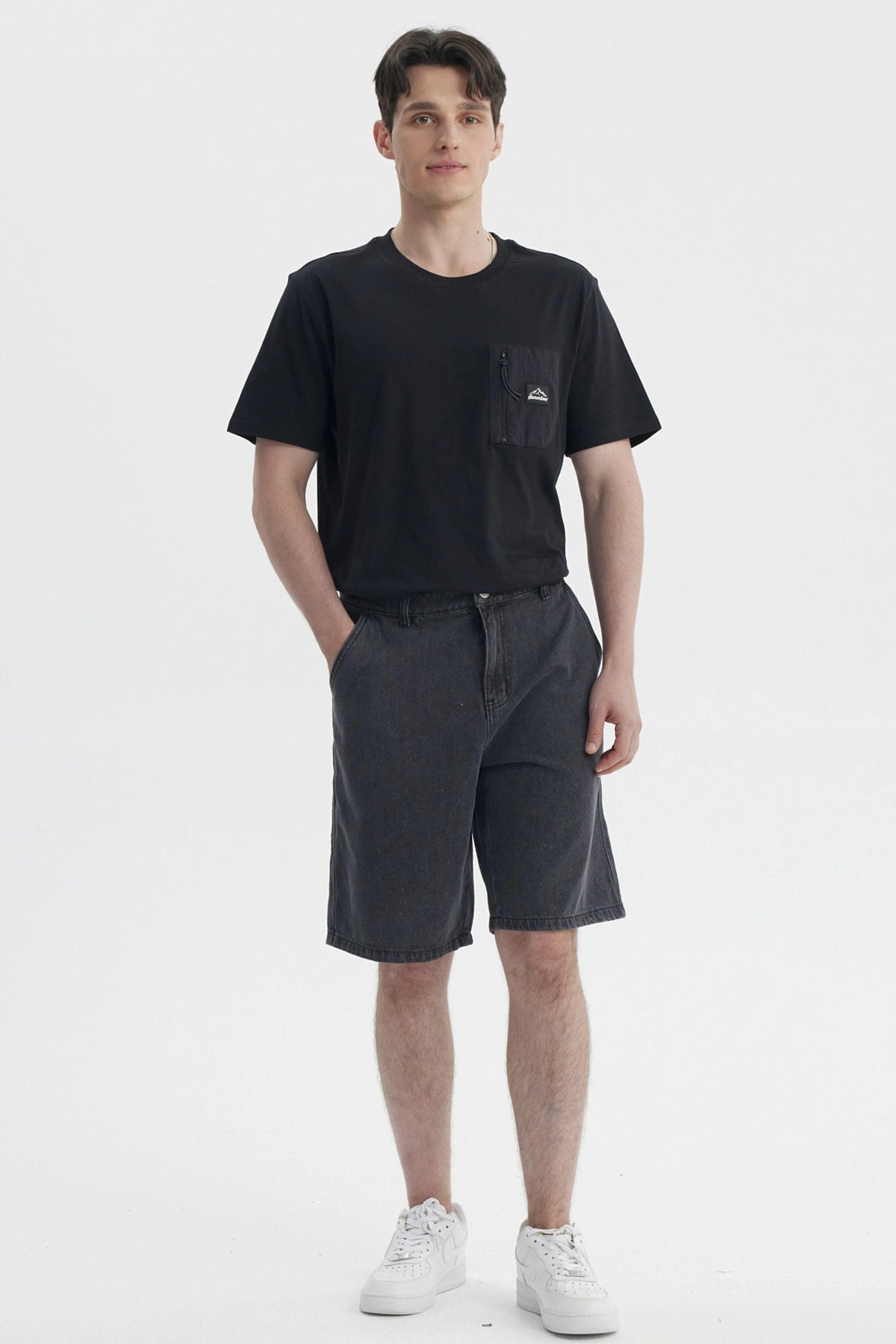 Bermuda Hombre Calce Recto Gris