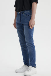 Jeans Hombre Slim Lavado Azul