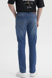 Jeans Hombre Slim Lavado Azul
