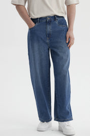 Jeans Hombre Baggy Retro Azul
