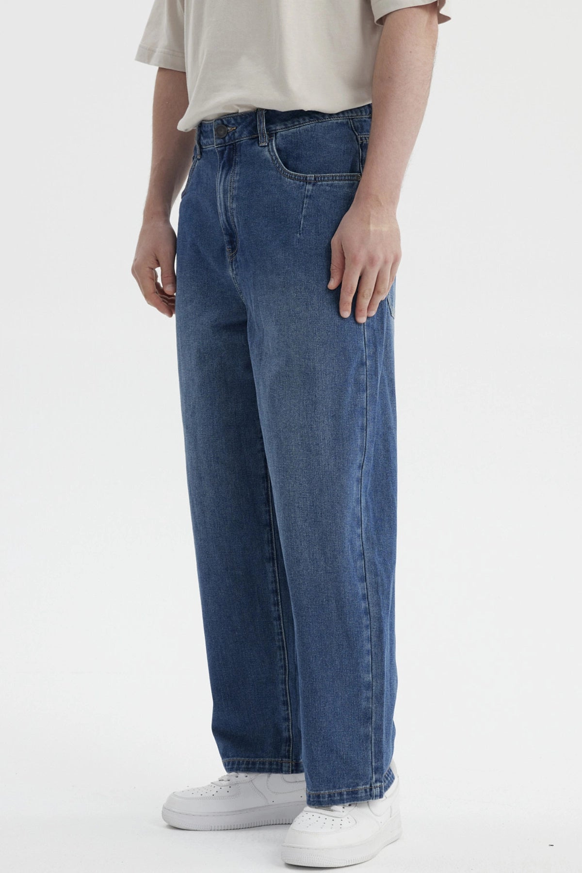 Jeans Hombre Baggy Retro Azul