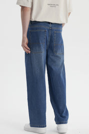Jeans Hombre Baggy Retro Azul