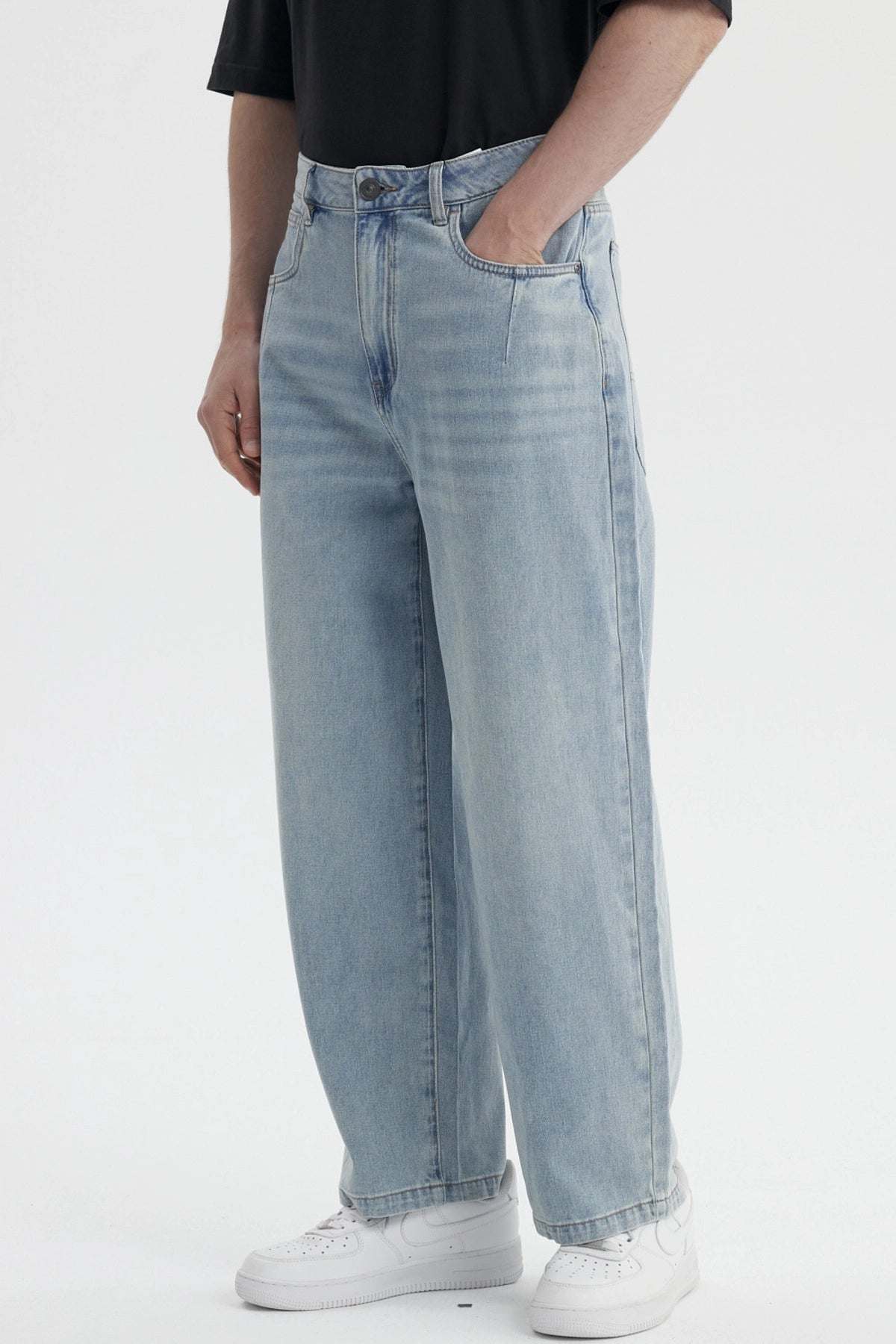 Jeans Hombre Baggy Retro Azul Claro