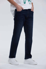 Jeans Hombre Recto Focalizado Azul Oscuro