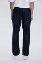 Jeans Hombre Recto Focalizado Azul Oscuro