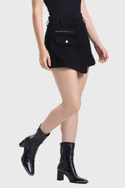 Falda Mujer Cargo Tablas Negro