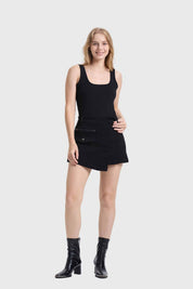 Falda Mujer Cargo Tablas Negro