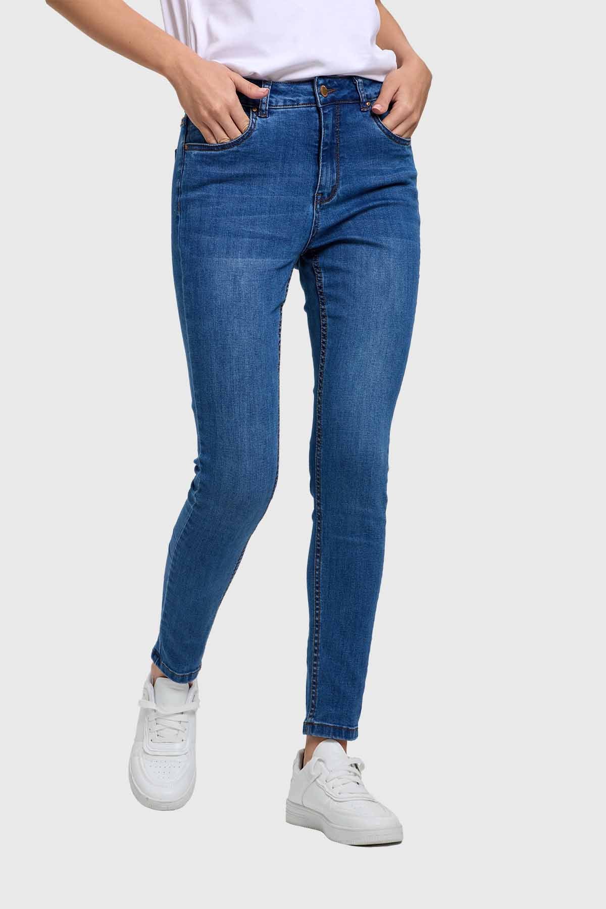 Jeans Mujer Estela Super Skinny Azul
