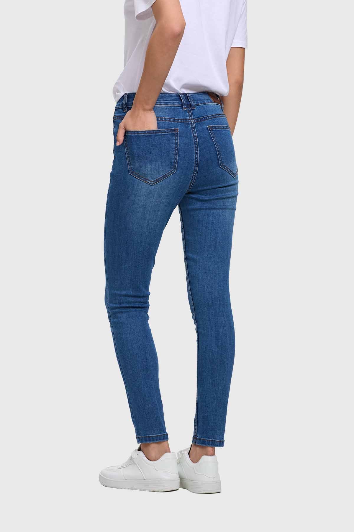 Jeans Mujer Estela Super Skinny Azul