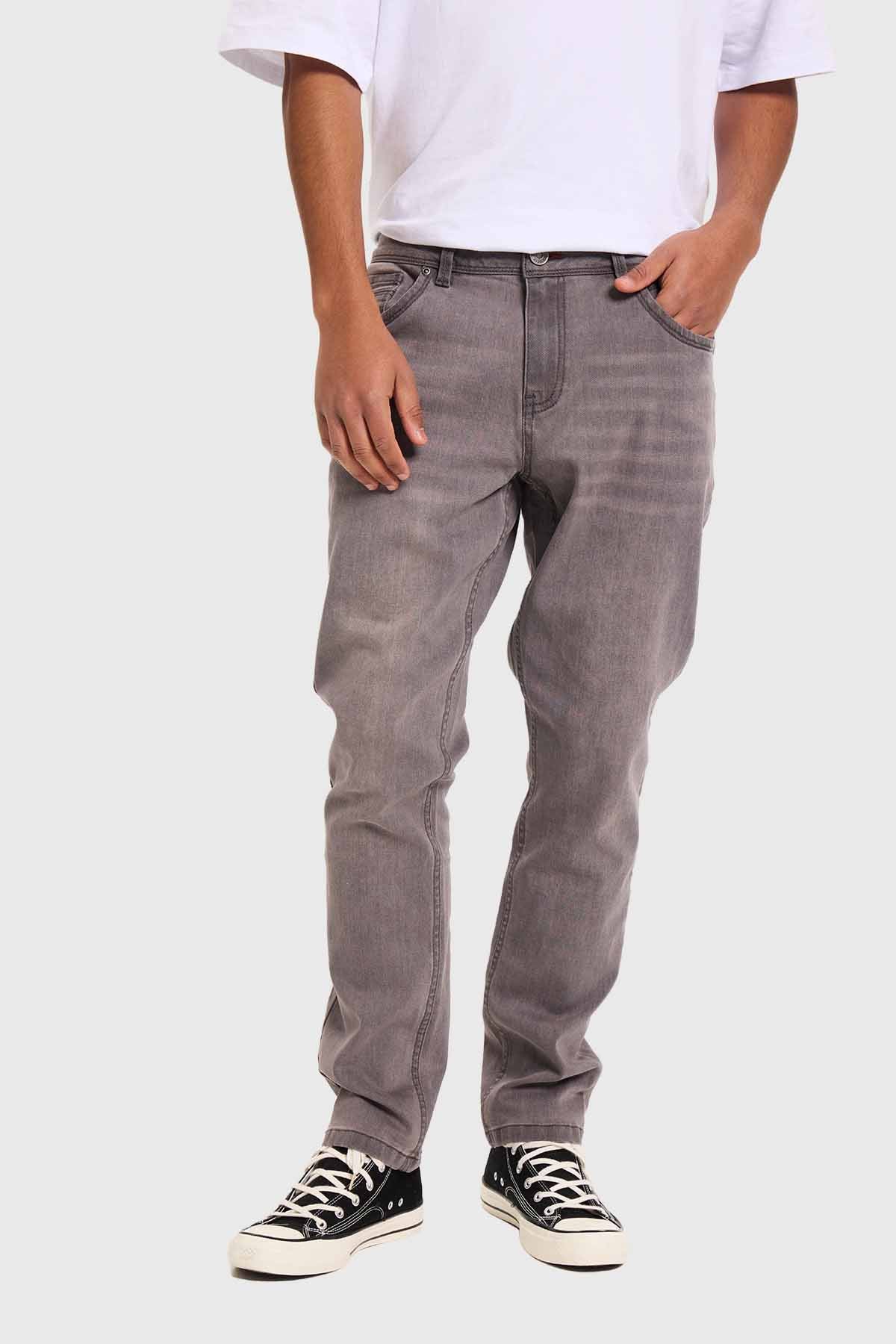 Jeans Slim Hombre Gris