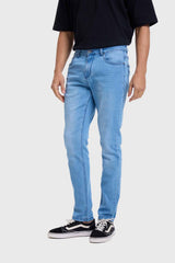 Jeans Skinny Hombre Azul Claro