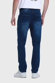 Jeans Hombre Slim Con Polar Azul