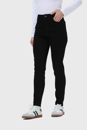 Jeans Mujer Skinny Con Polar Negro