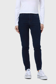 Jeans Mujer Skinny Con Polar Azul