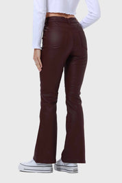 Jeans Mujer Flare Engomado Chocolate