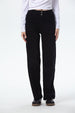 Jeans Mujer Bolsillo Calce Recto Negro