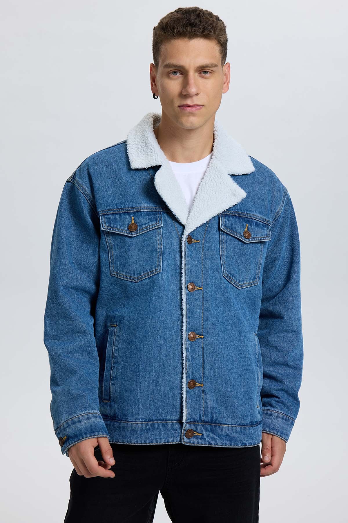 Chaqueta Hombre Mezclilla Azul