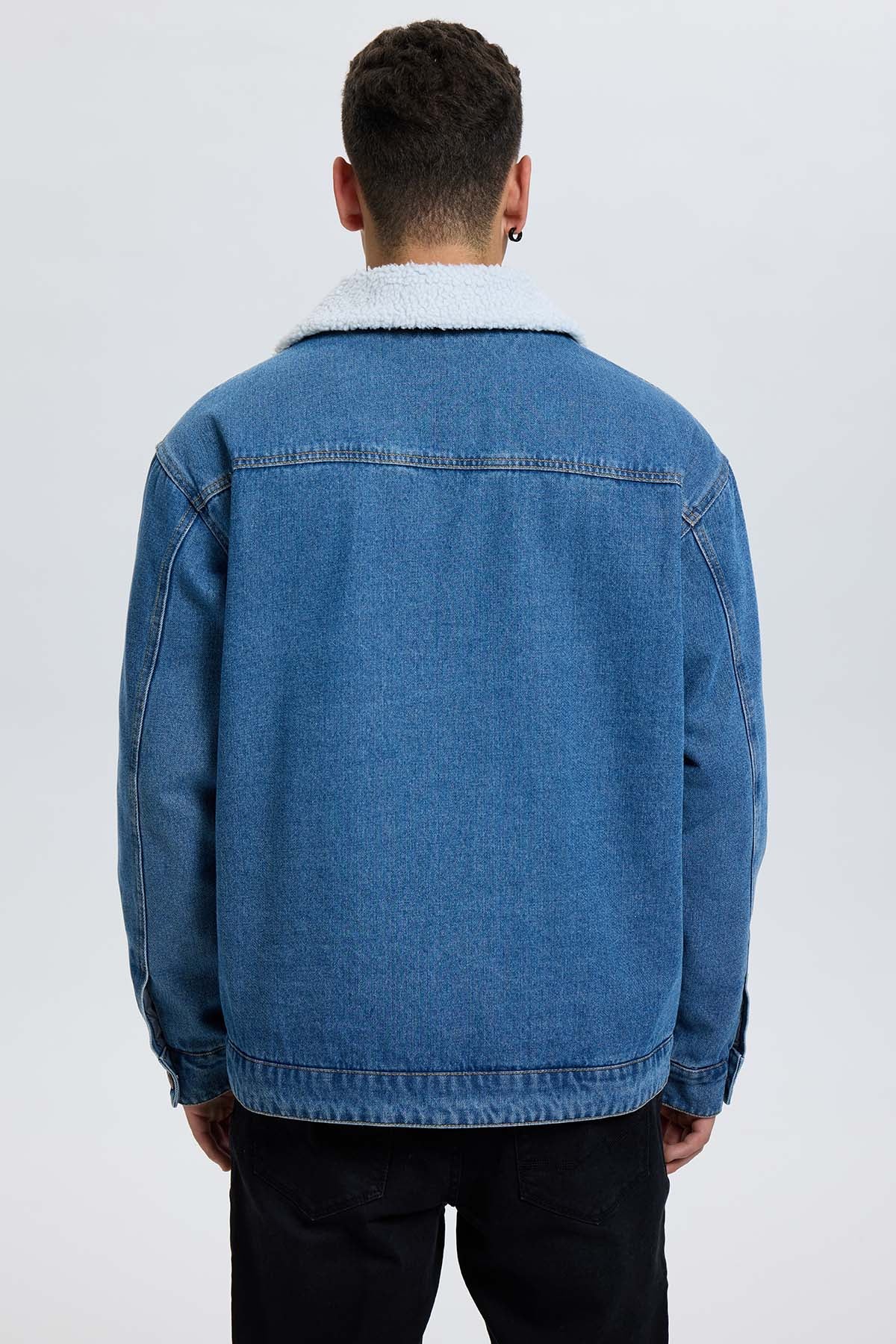 Chaqueta Hombre Mezclilla Azul