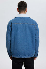 Chaqueta Hombre Mezclilla Azul