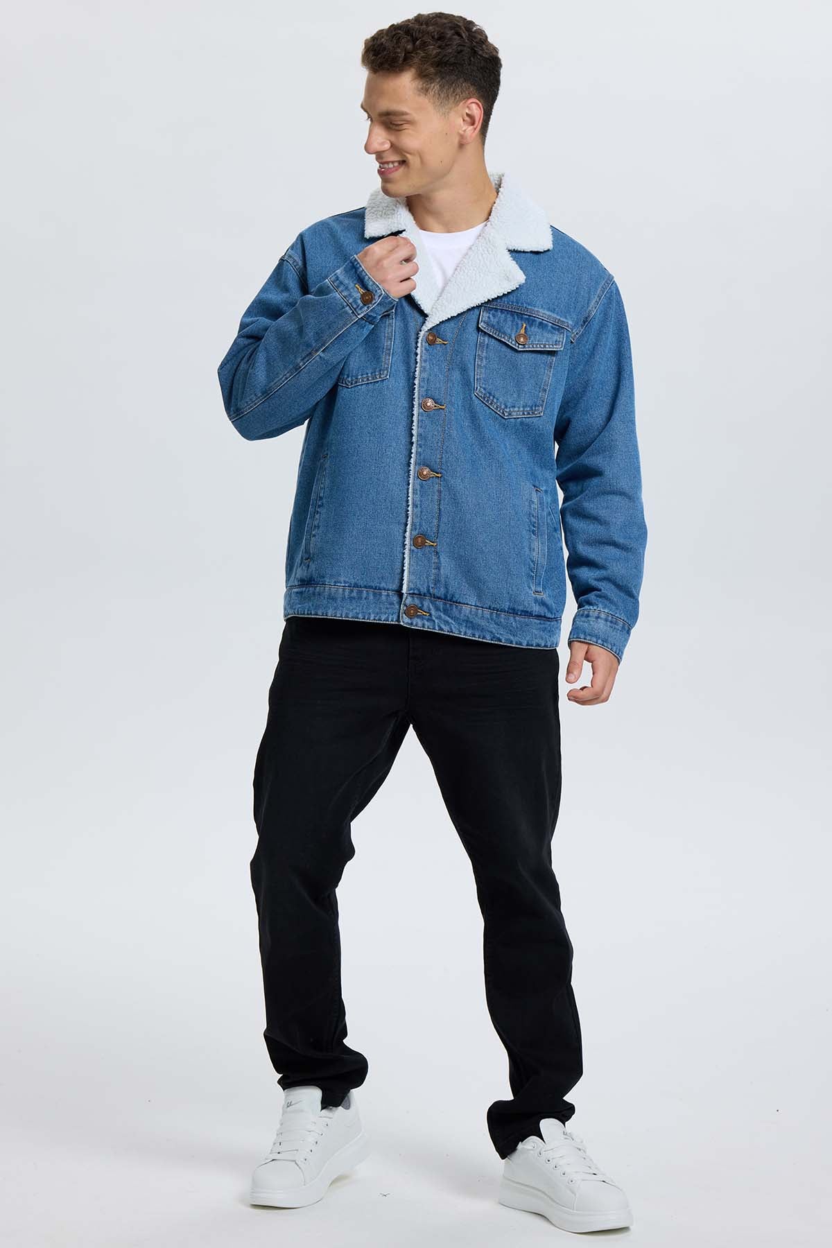 Chaqueta Hombre Mezclilla Azul