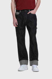 Jeans Hombre Contraste Negro