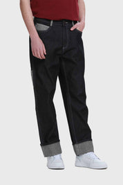 Jeans Hombre Contraste Negro