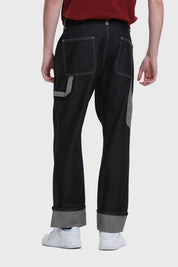 Jeans Hombre Contraste Negro