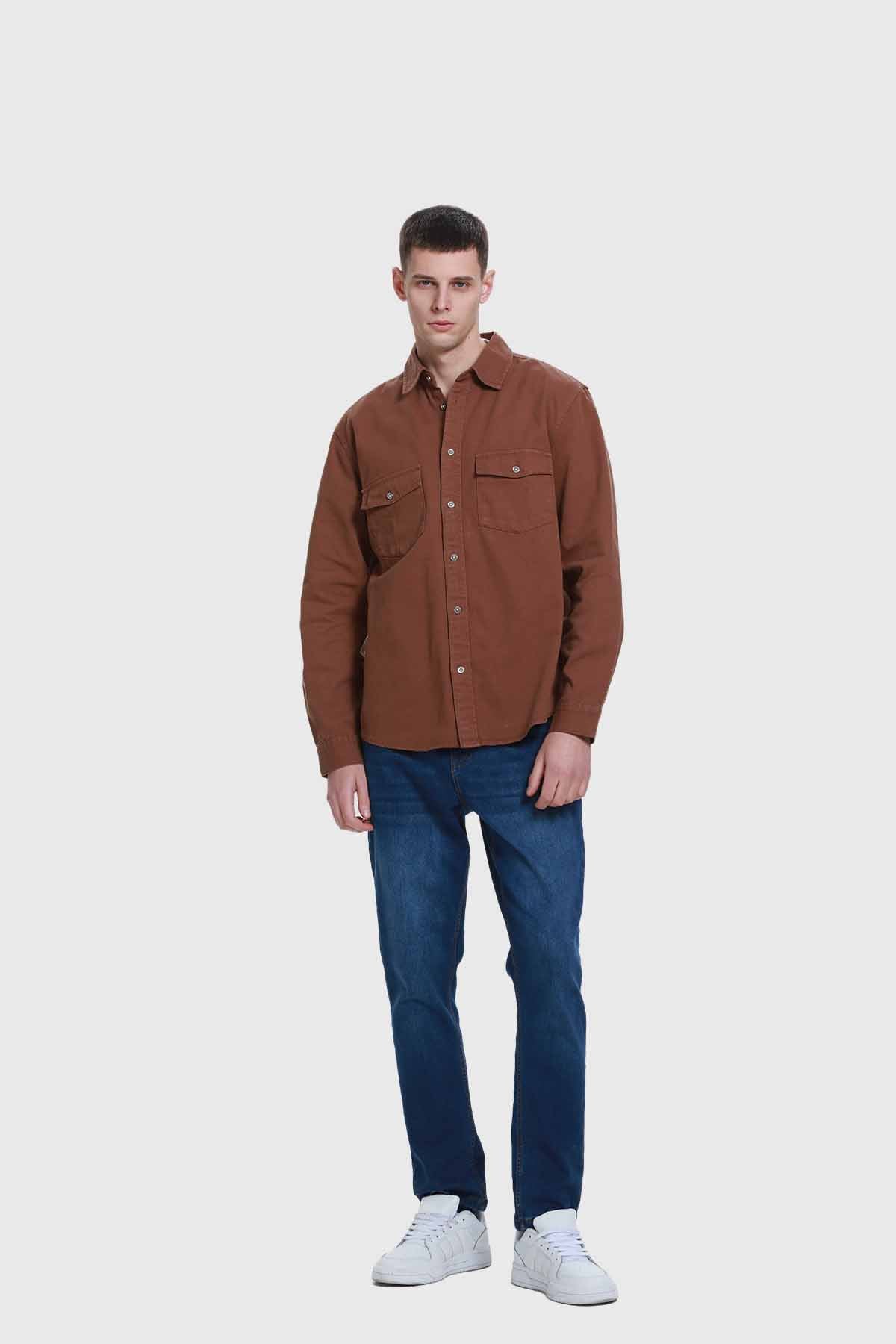 Camisa Hombre Café