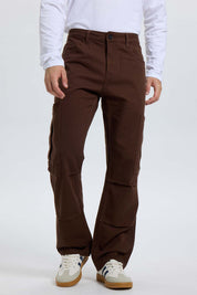 Jeans Hombre Cargo Recto Marron