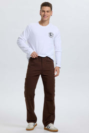 Jeans Hombre Cargo Recto Marron