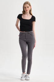 Jeans Mujer Super Skinny Emilia Gris