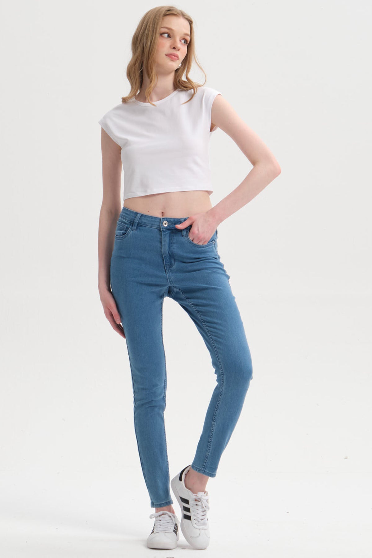 Jeans Mujer Super Skinny Emilia Azul Claro