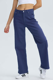 Jeans Mujer Calce Recto Azul Oscuro