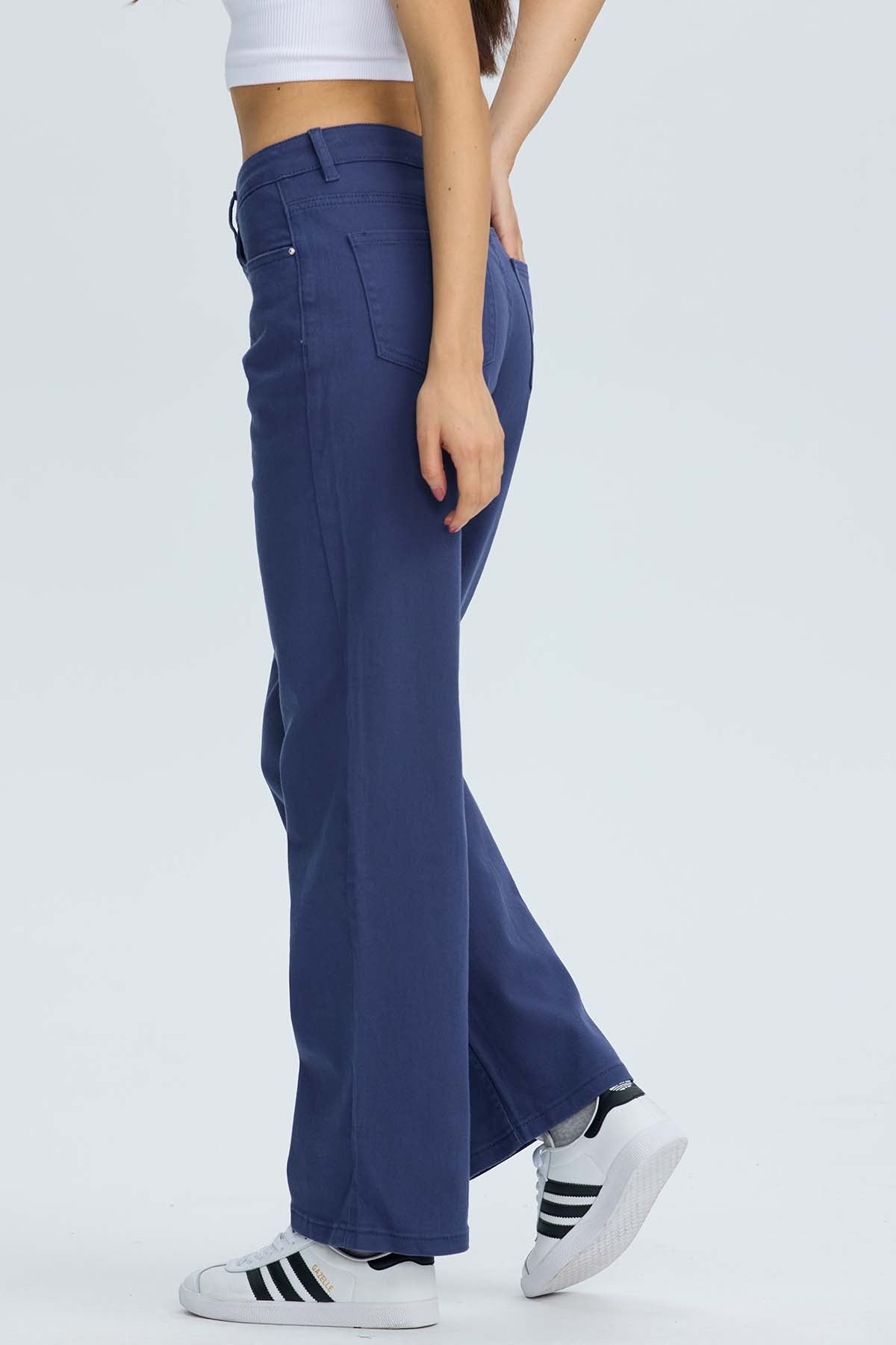 Jeans Mujer Calce Recto Azul Oscuro