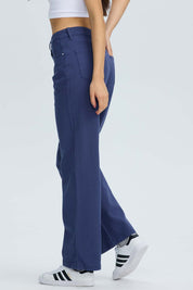 Jeans Mujer Calce Recto Azul Oscuro
