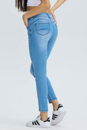 Jeans Mujer Skinny Kim Azul Claro