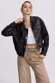 Chaqueta Mujer Overshirt Negro