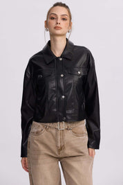 Chaqueta Mujer Overshirt Negro