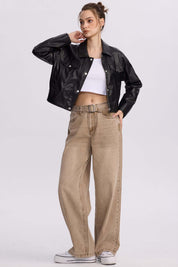 Chaqueta Mujer Overshirt Negro