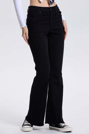 Jeans Mujer Monse Flare Negro de denim