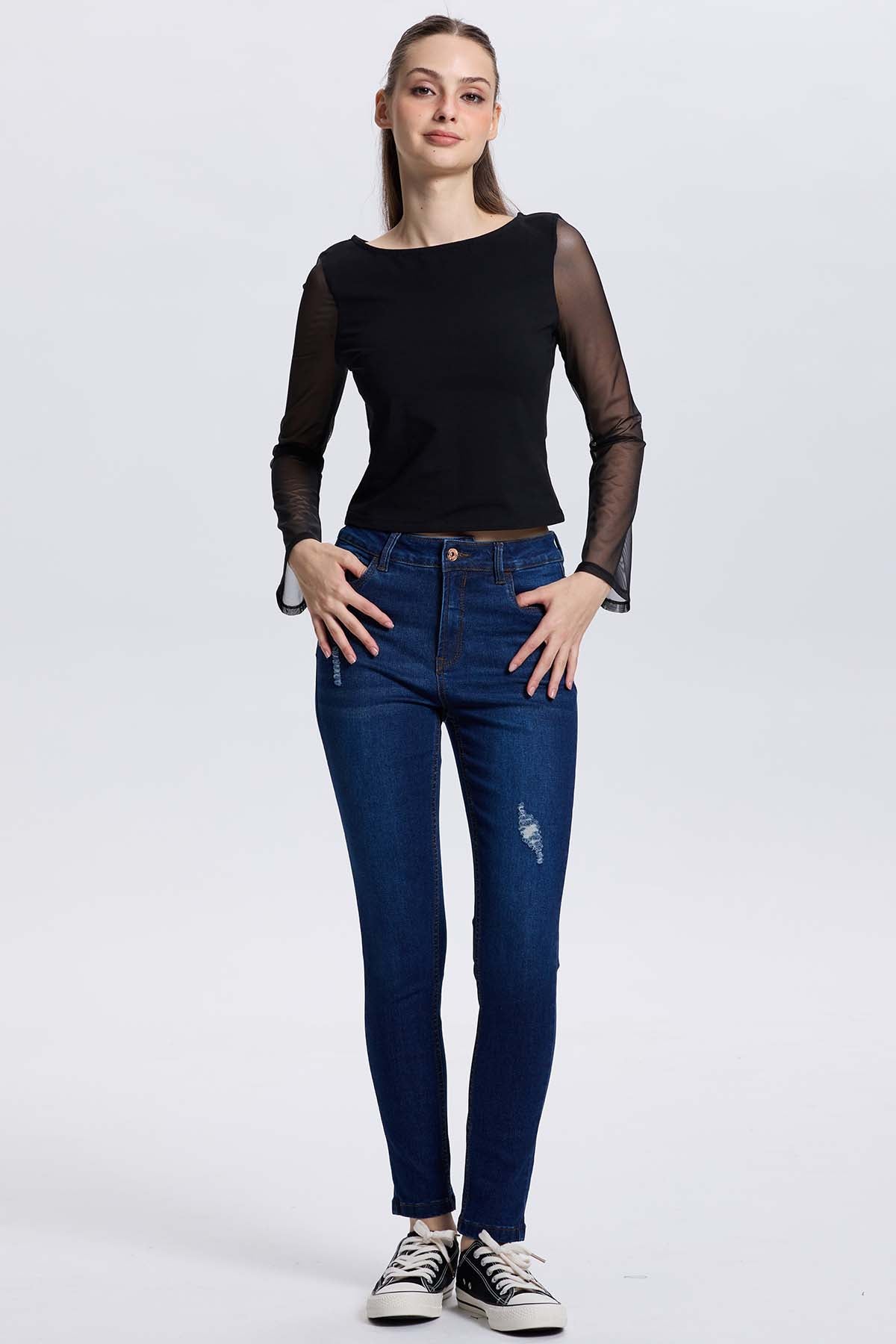 Jeans Mujer Lia Super Skinny Azul Oscuro