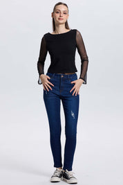 Jeans Mujer Lia Super Skinny Azul Oscuro
